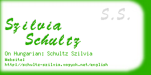 szilvia schultz business card